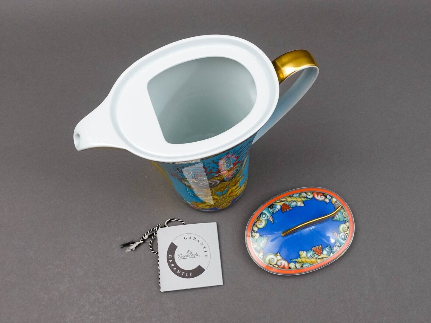 Versace Rosenthal Germany Les Tresors De La Mer Lidded Coffee Pot New With Box