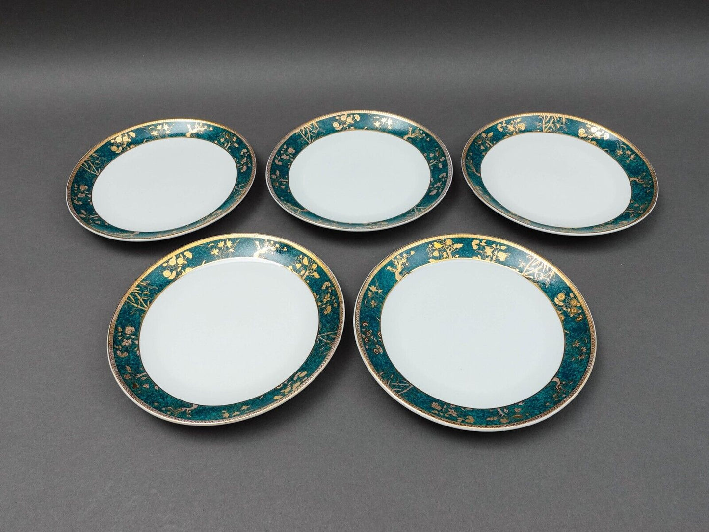 Cocema Fes Morocco Prestige Design Green Gold Bread & Butter Plate Set Of 5
