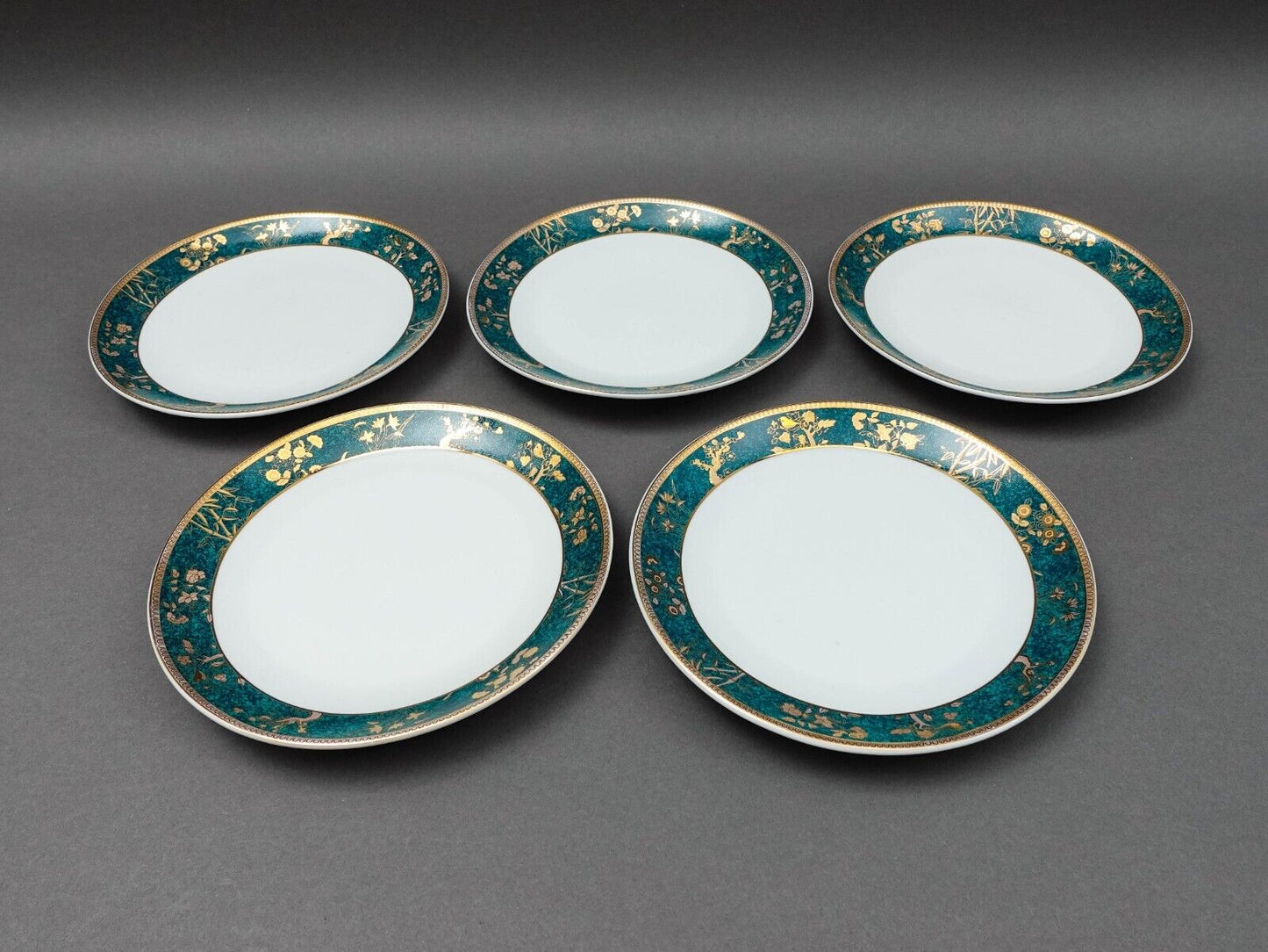 Cocema Fes Morocco Prestige Design Green Gold Bread & Butter Plate Set Of 5