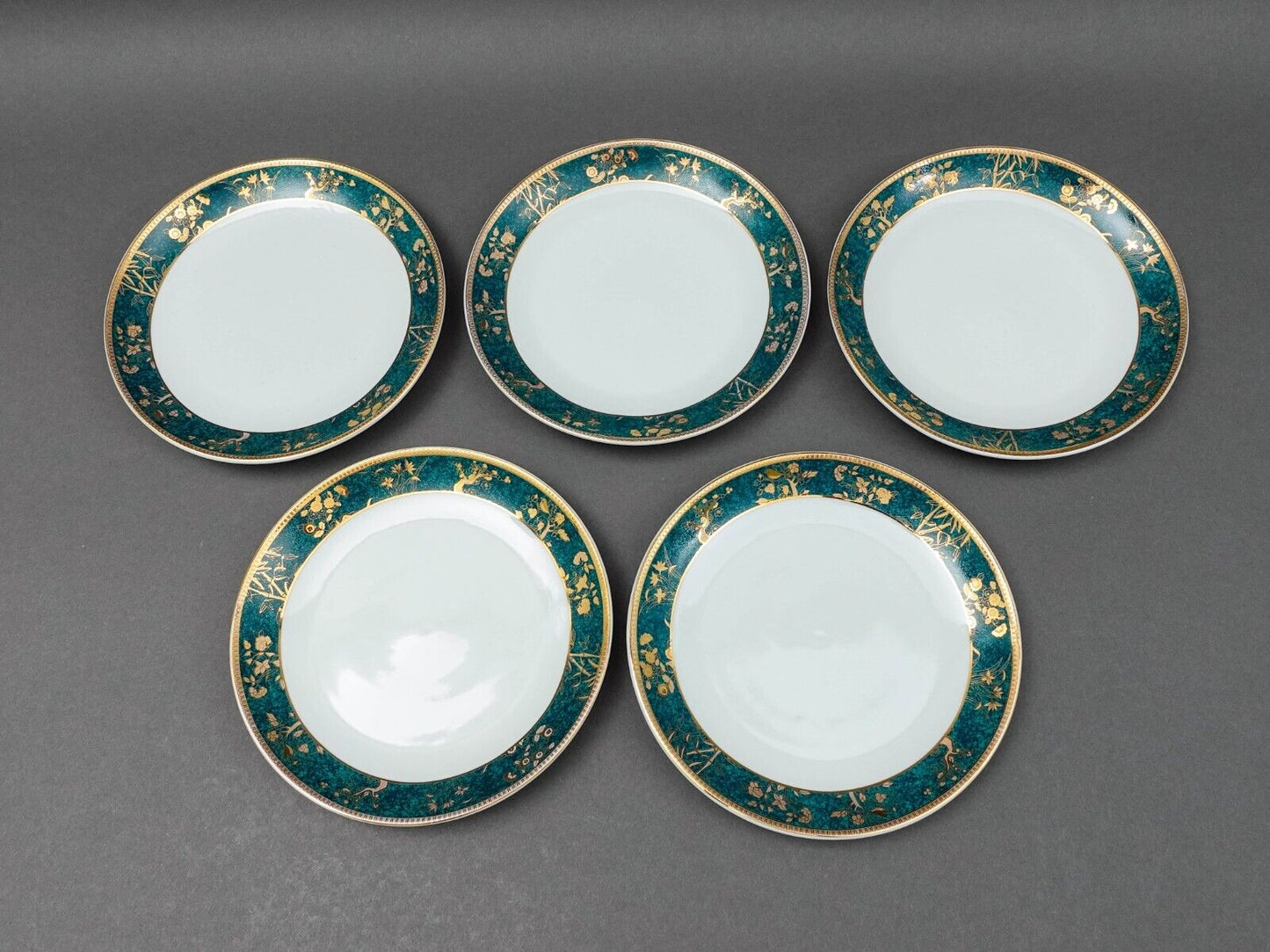Cocema Fes Morocco Prestige Design Green Gold Bread & Butter Plate Set Of 5