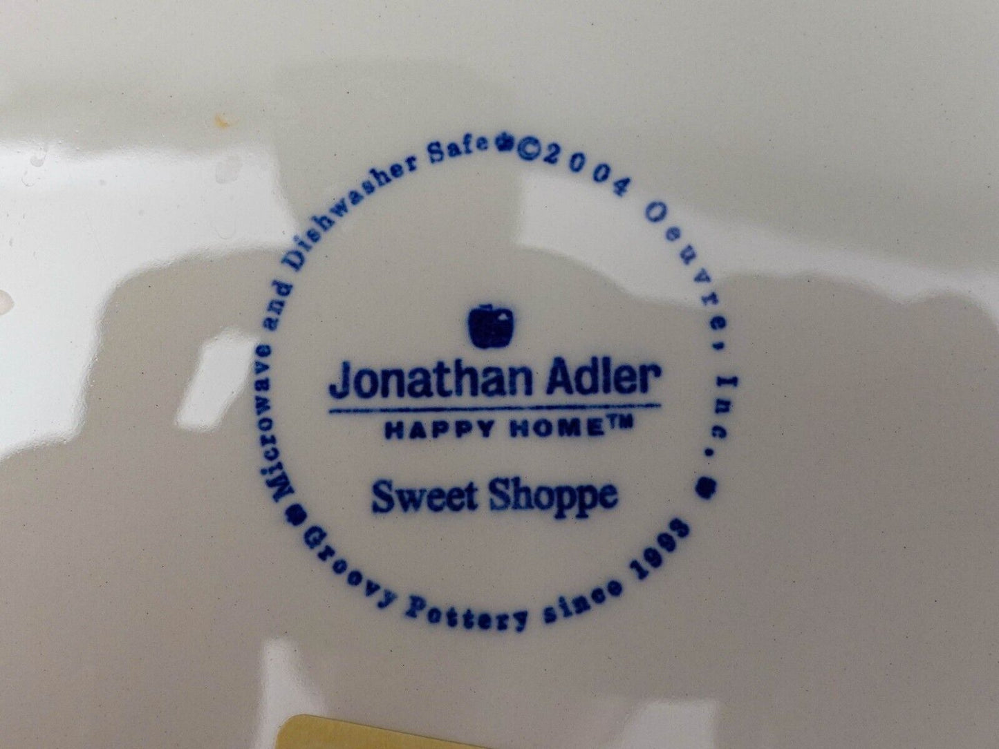 Jonathan Adler 2004 Happy Home Sweet Shoppe By Zrike 8" Plate Set Of 4