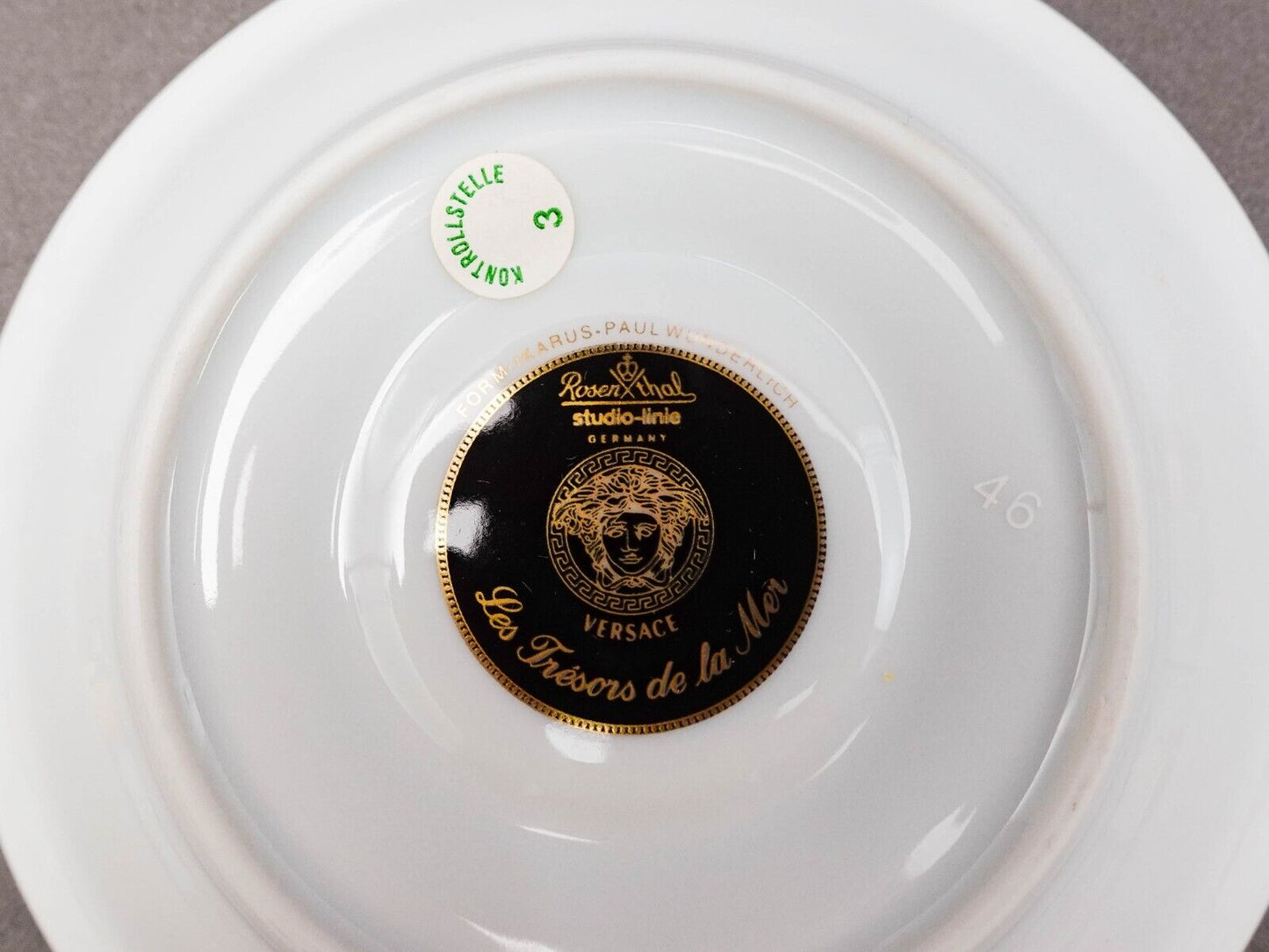 Versace Rosenthal Germany Les Tresors De La Mer 4 3/4" Saucer Only No Cup