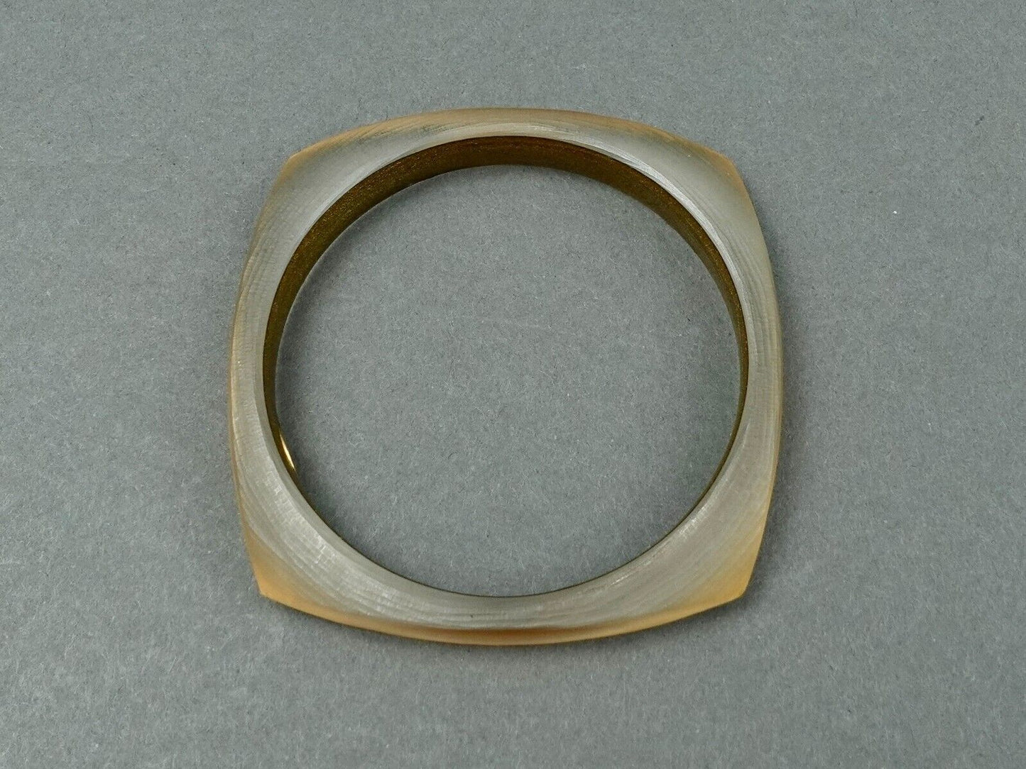 Alexis Bittar Luminous Gold Lucite Hand Carved Bangle Bracelet