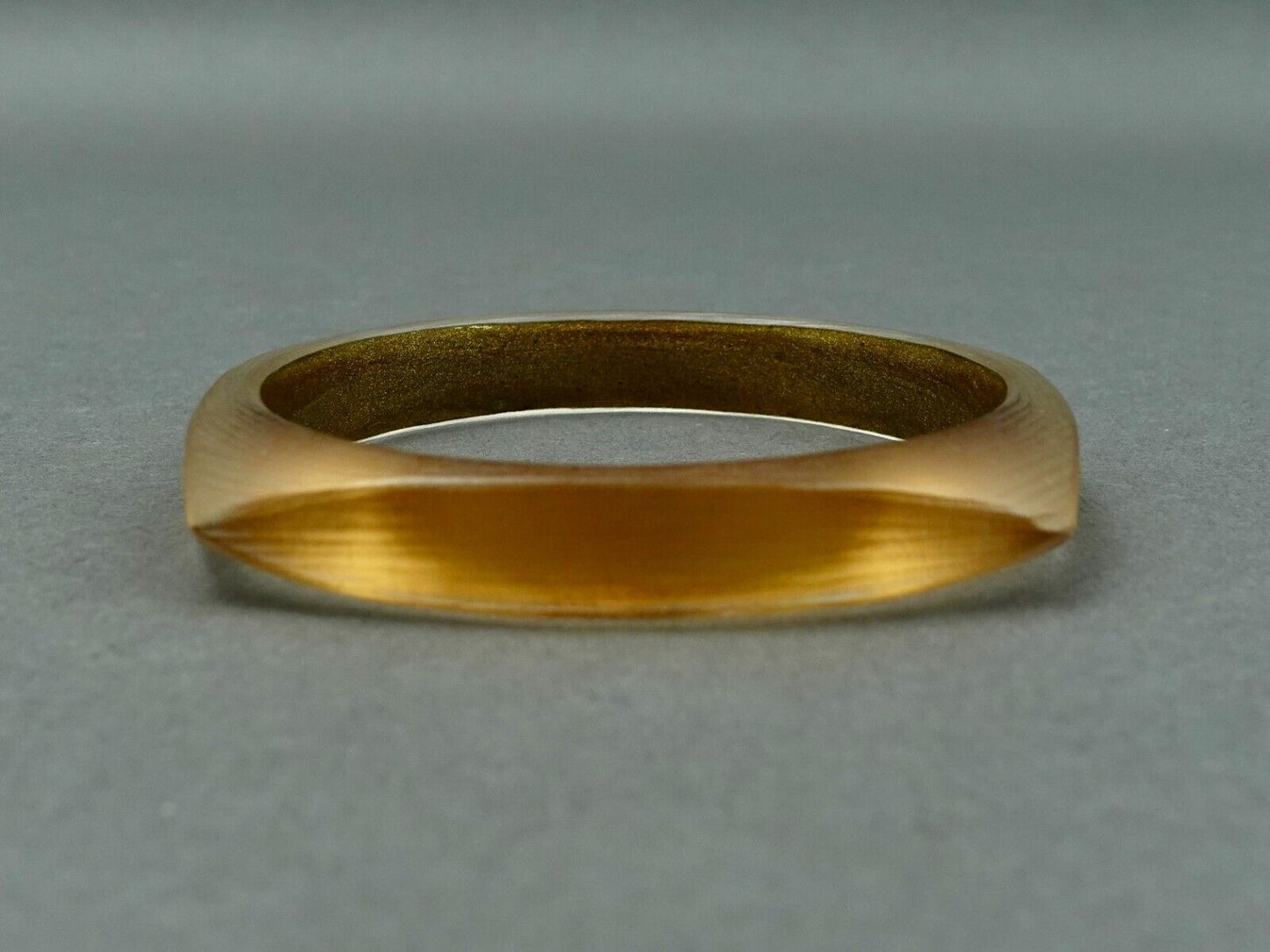 Alexis Bittar Luminous Gold Lucite Hand Carved Bangle Bracelet