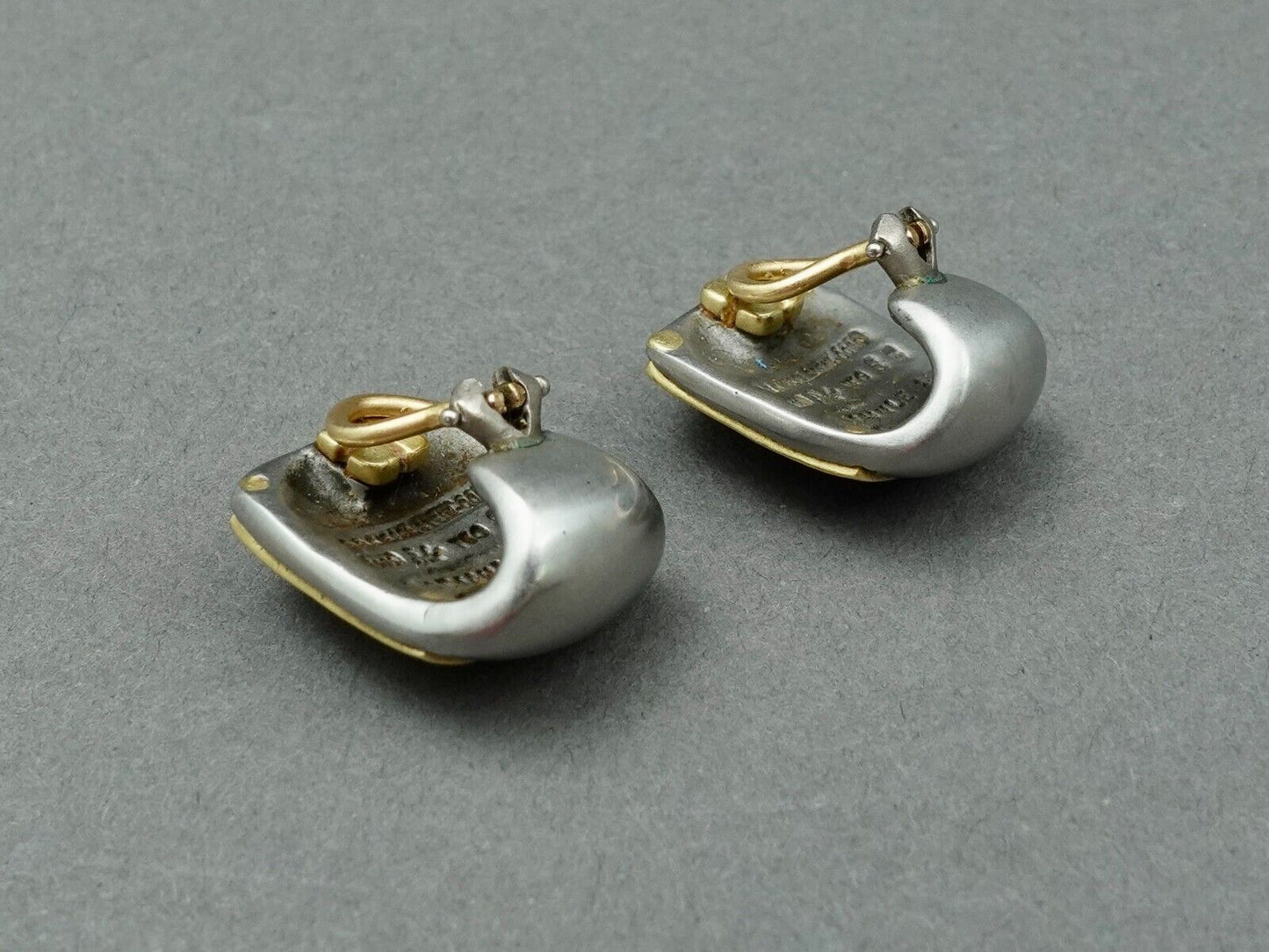 Barry Kieselstein Cord 18K Gold Stainless Women Of The World Clip On Earrings