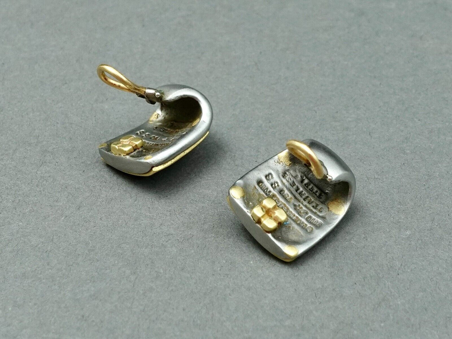 Barry Kieselstein Cord 18K Gold Stainless Women Of The World Clip On Earrings