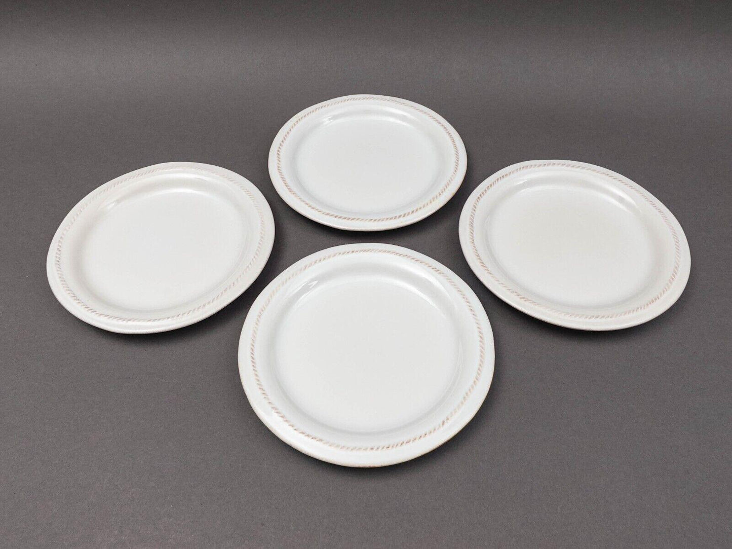 Juliska Portugal Berry & Thread Whitewash 7" Side Cocktail Plate Set Of 4