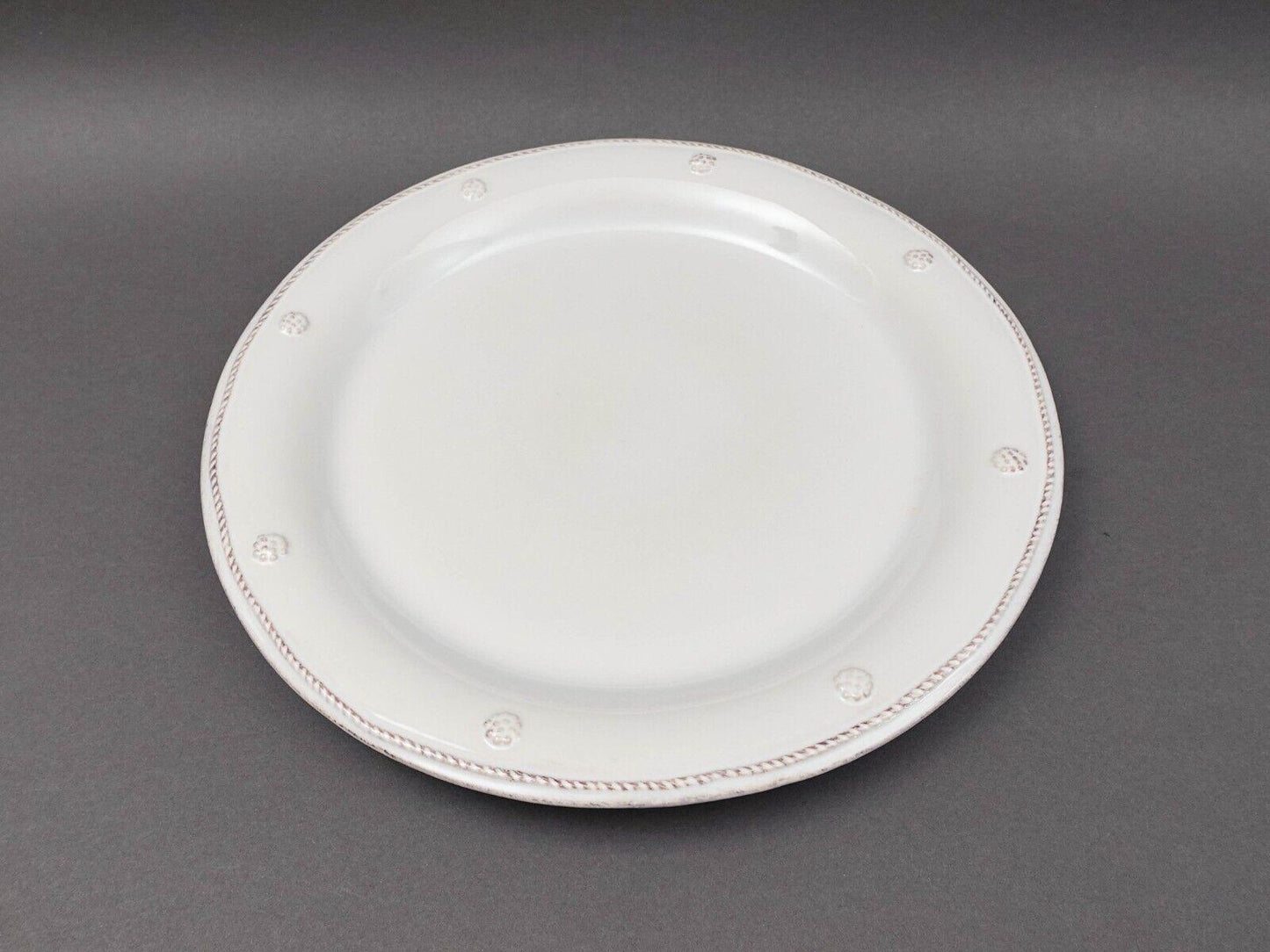 Juliska Portugal Berry & Thread Whitewash 13 3/4" Charger Plate Set Of 6