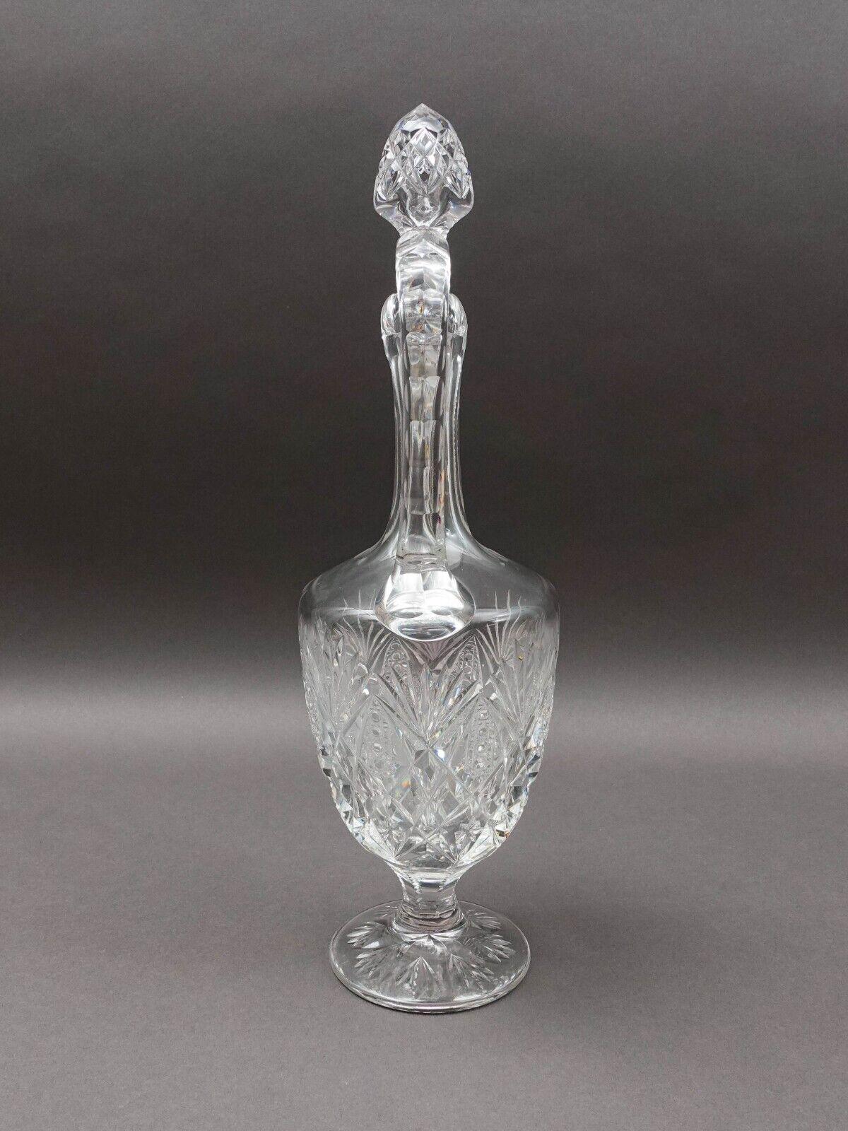 St. Louis France Florence Pineapple Cut Crystal Wine Decanter With Stopper 15.5"