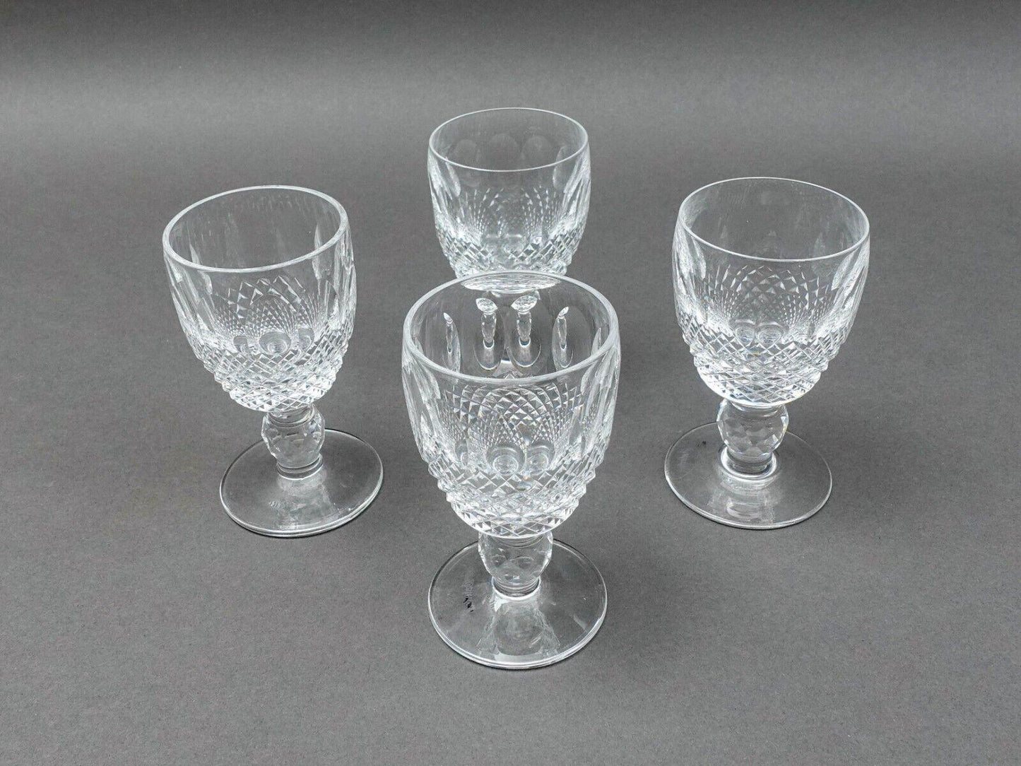 Waterford Crystal Colleen Claret Short Stem 3 7/8" Port Wine Glasses Set Of 4