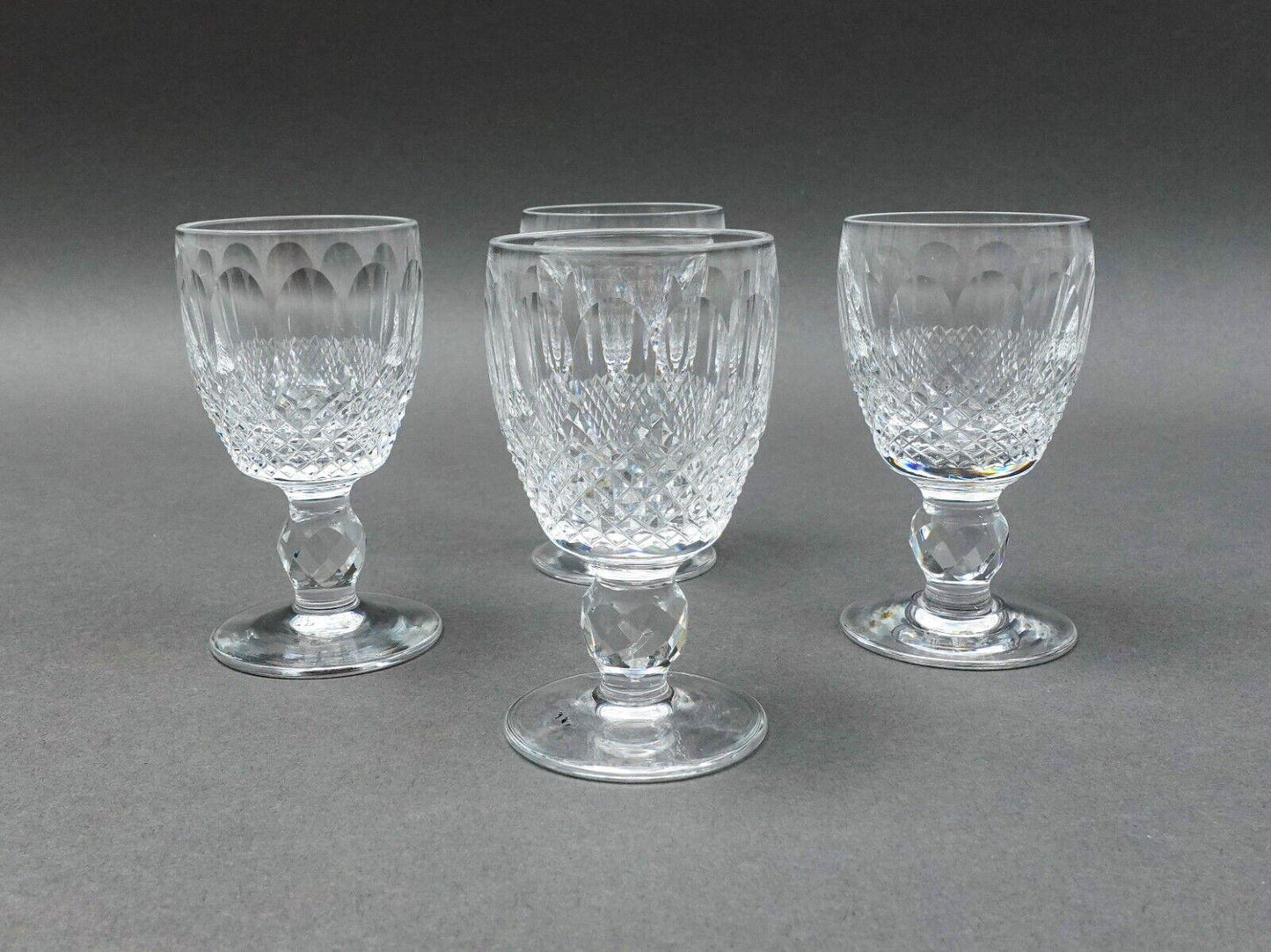 Waterford Crystal Colleen Claret Short Stem 3 7/8" Port Wine Glasses Set Of 4