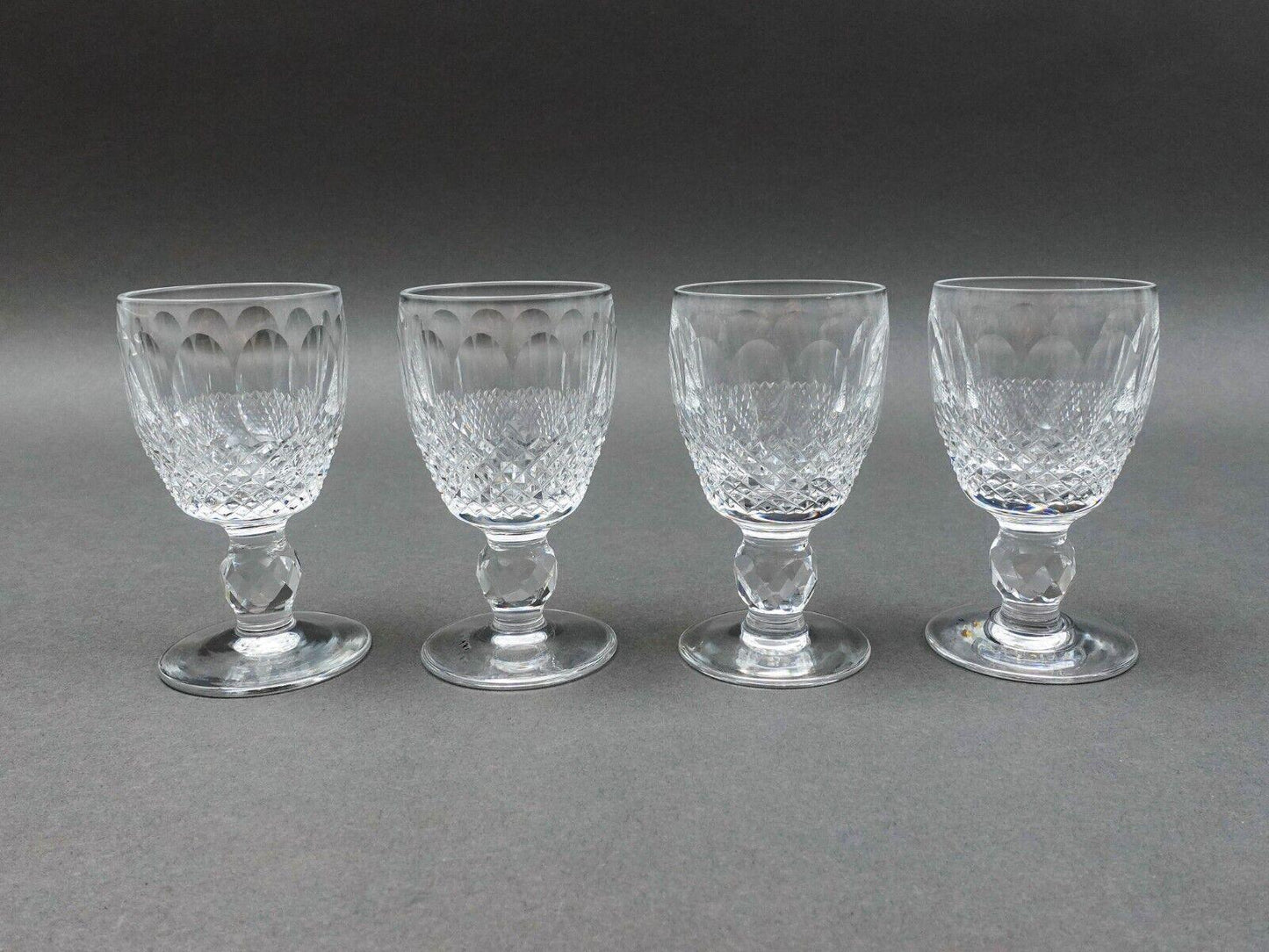 Waterford Crystal Colleen Claret Short Stem 3 7/8" Port Wine Glasses Set Of 4