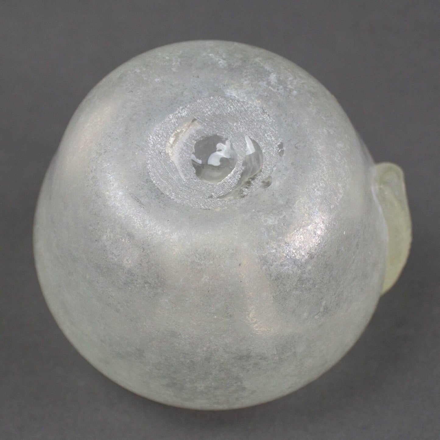 Murano Scavo Apple Fruit Frosted Art Glass Sculpture Rare Vintage