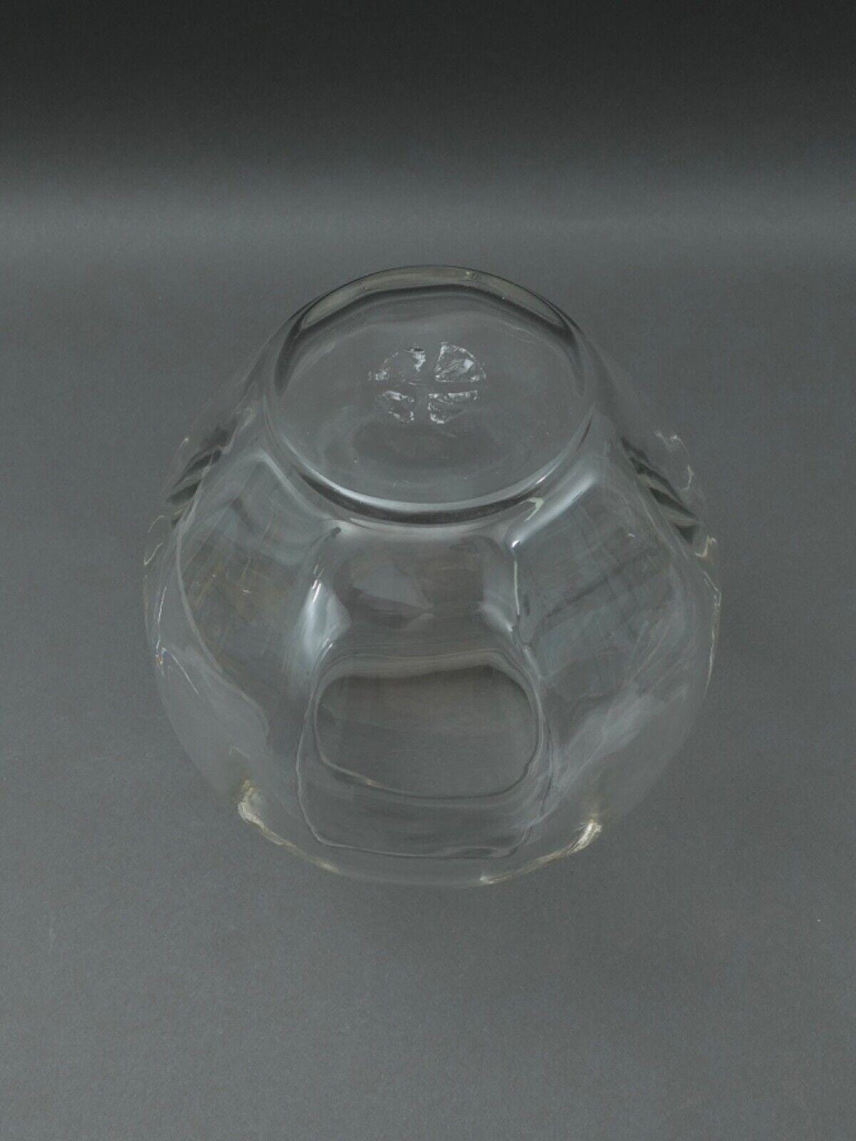 Simon Pearce Shelburne Large Hand Blown Optic Art Glass Vase 11 1/4"