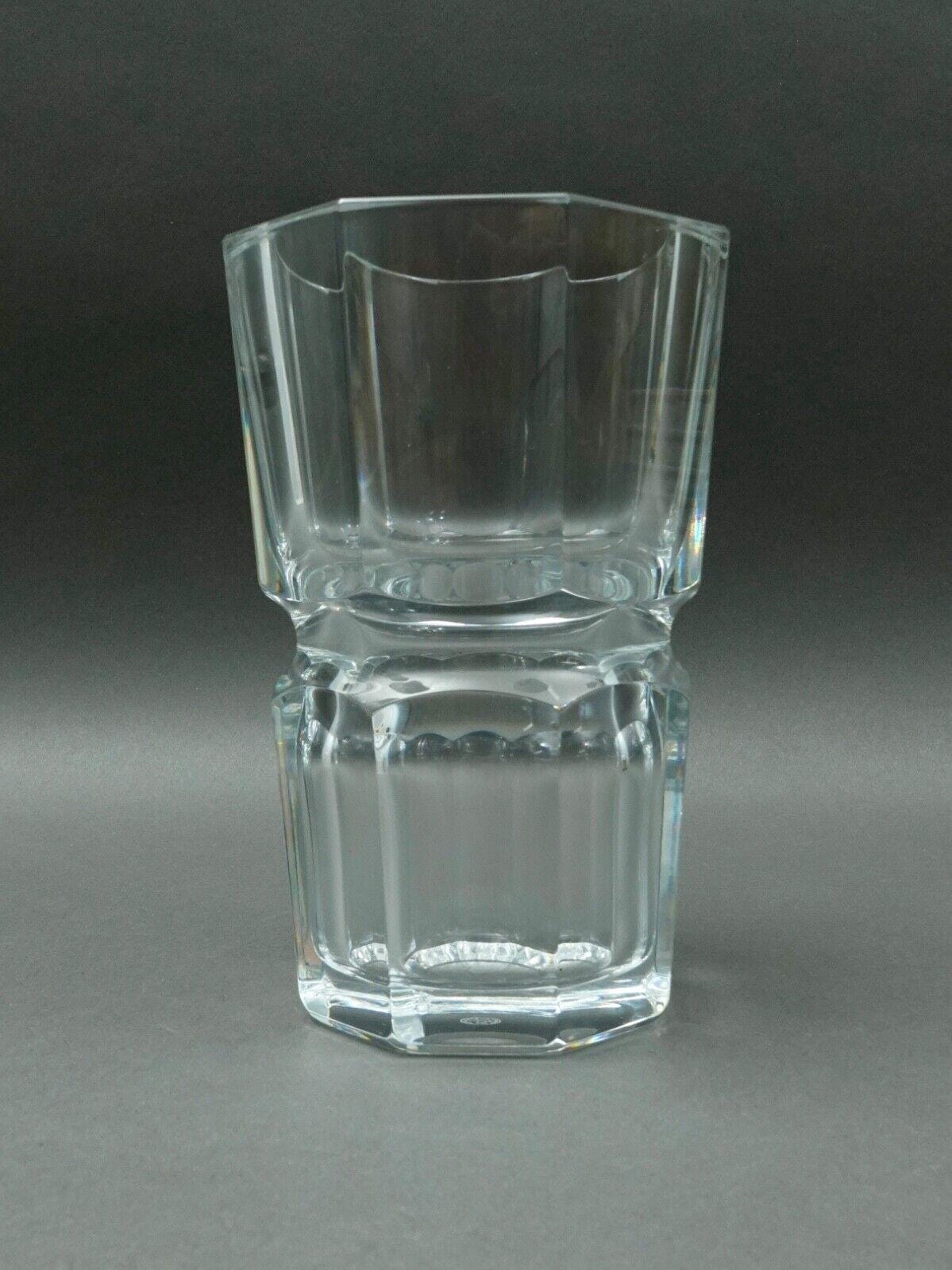 Baccarat Crystal France Signed Edith Heavy Glass Flower Vase 7 7/8" (Read)