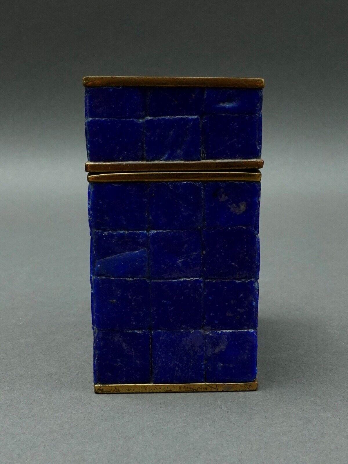 Salvador Teran Mexico Vintage MCM Hand Wrought Brass Mosaic Tile Bird Lidded Box