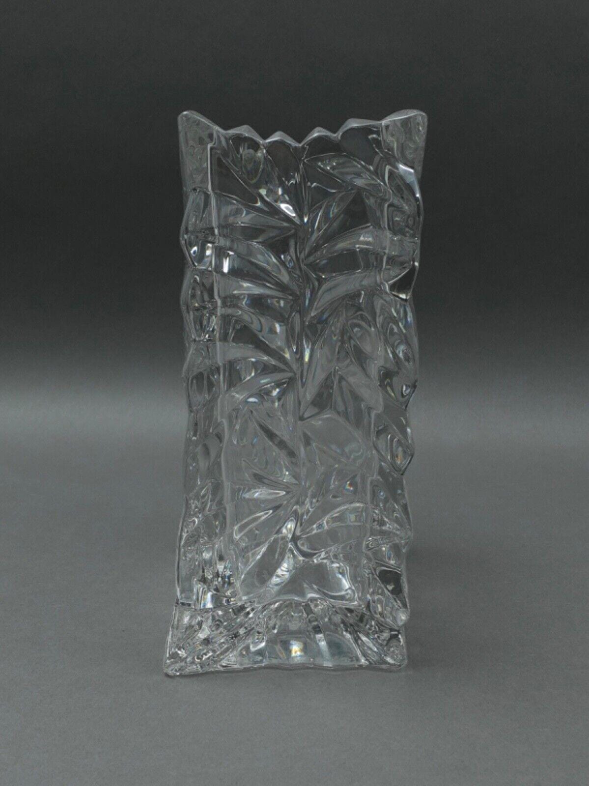 Rosenthal Studio Line Germany Tapio Wirkkala Crinkle Crystal Paper Bag Vase 8.5"