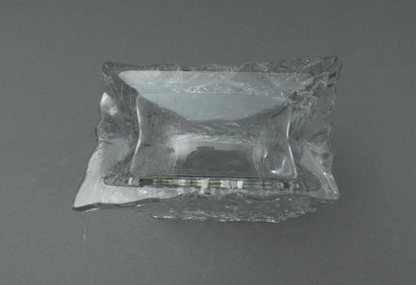 Rosenthal Studio Line Germany Tapio Wirkkala Crinkle Crystal Paper Bag Vase 8.5"