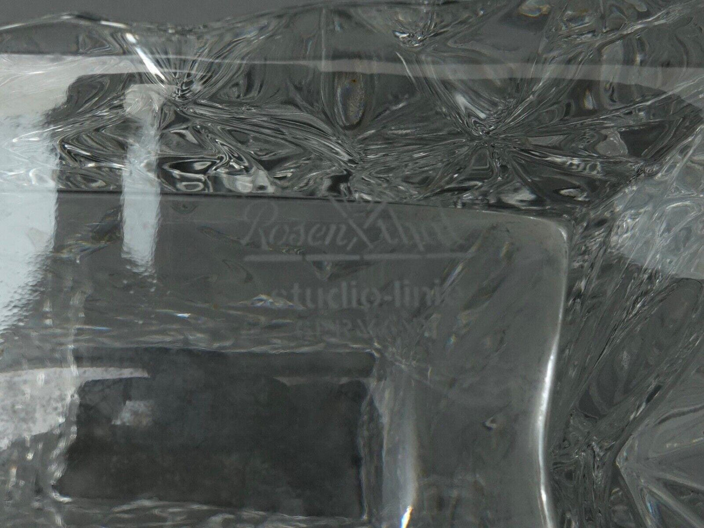 Rosenthal Studio Line Germany Tapio Wirkkala Crinkle Crystal Paper Bag Vase 8.5"