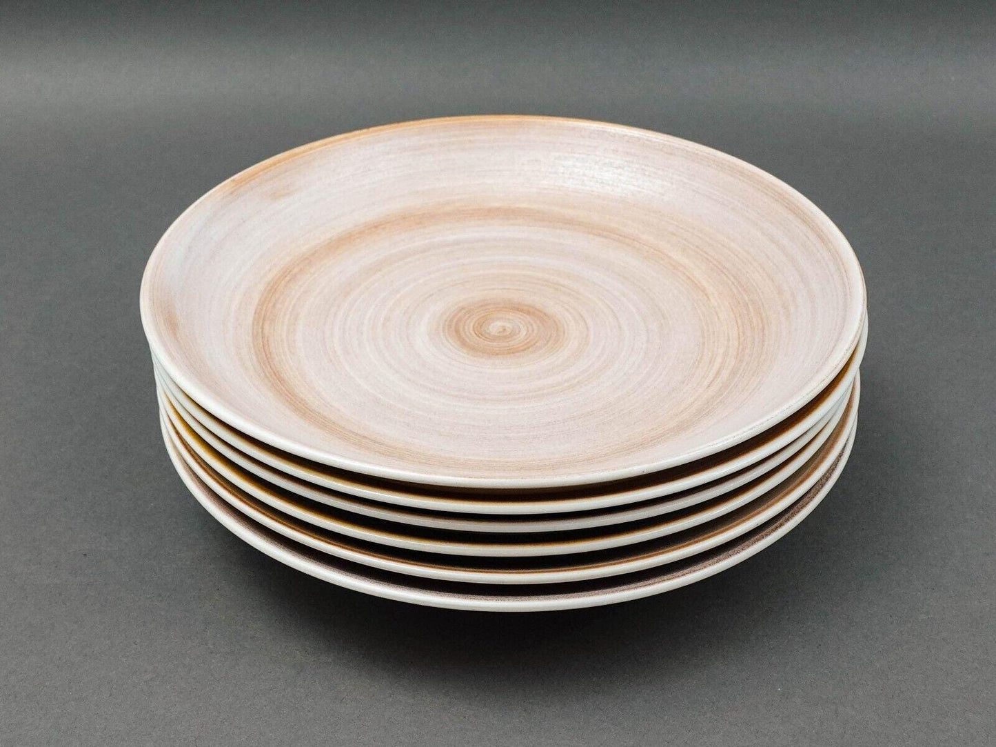 Royal Crown Derby Studio Glaze Classic Vanilla Taupe 8 5/8" Pasta Bowl Set Of 6