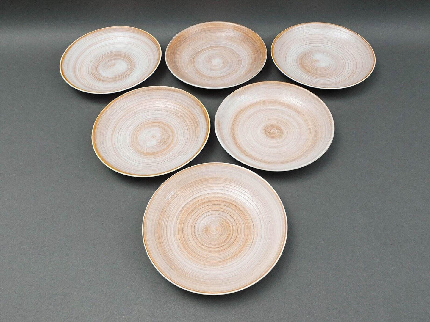 Royal Crown Derby Studio Glaze Classic Vanilla Taupe 8 5/8" Pasta Bowl Set Of 6