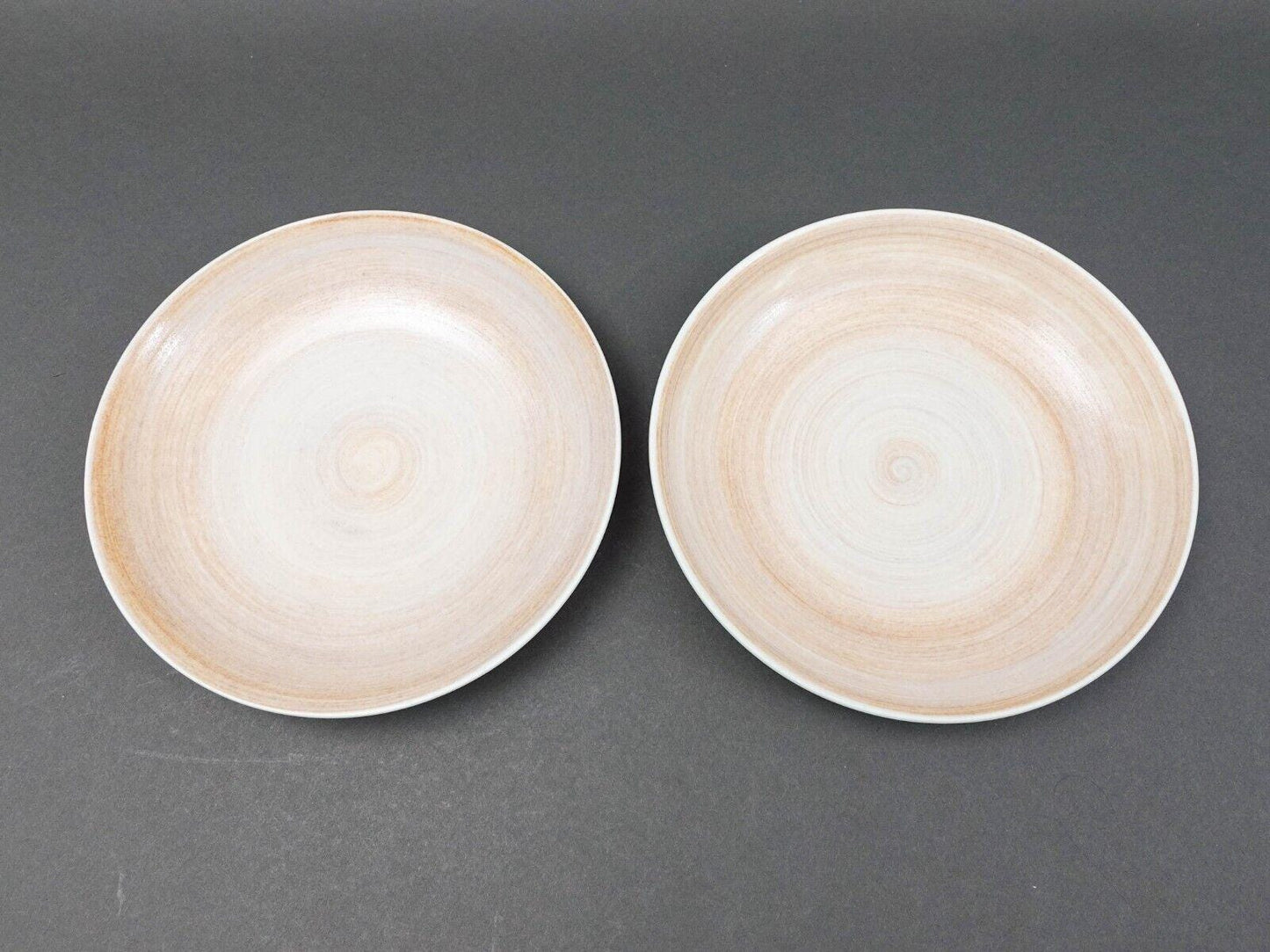 Royal Crown Derby Studio Glaze Classic Vanilla Taupe 8 5/8" Pasta Bowl Set Of 2