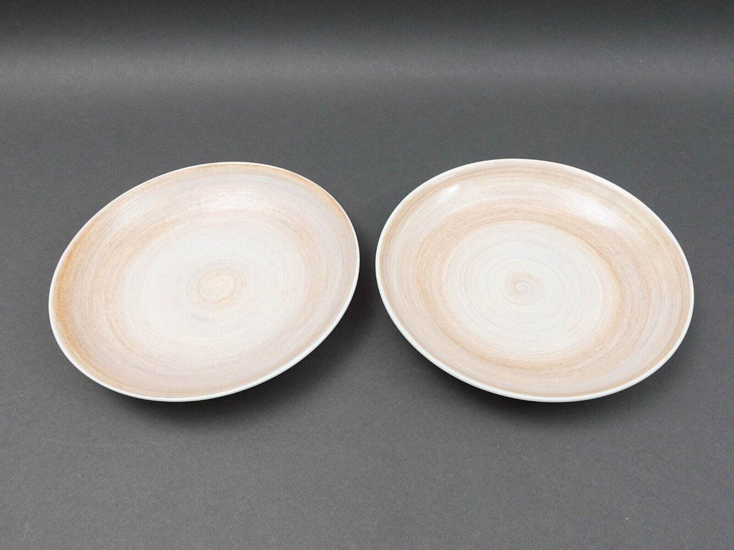 Royal Crown Derby Studio Glaze Classic Vanilla Taupe 8 5/8" Pasta Bowl Set Of 2
