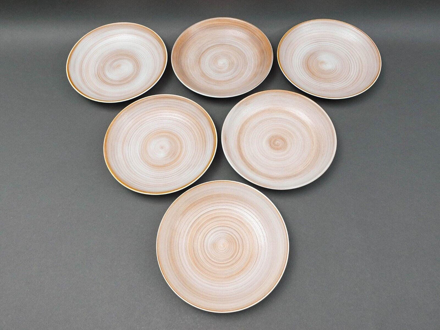 Royal Crown Derby Studio Glaze Classic Vanilla Taupe 8 5/8" Pasta Bowl Set Of 6