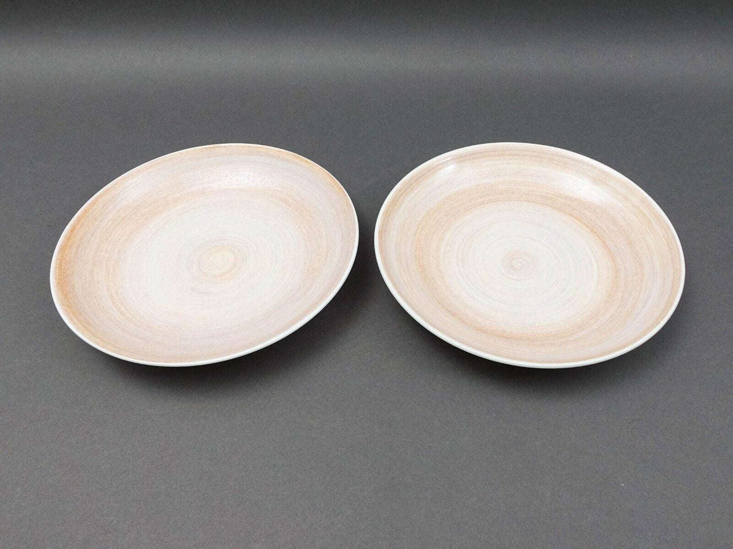 Royal Crown Derby Studio Glaze Classic Vanilla Taupe 8 5/8" Pasta Bowl Set Of 2