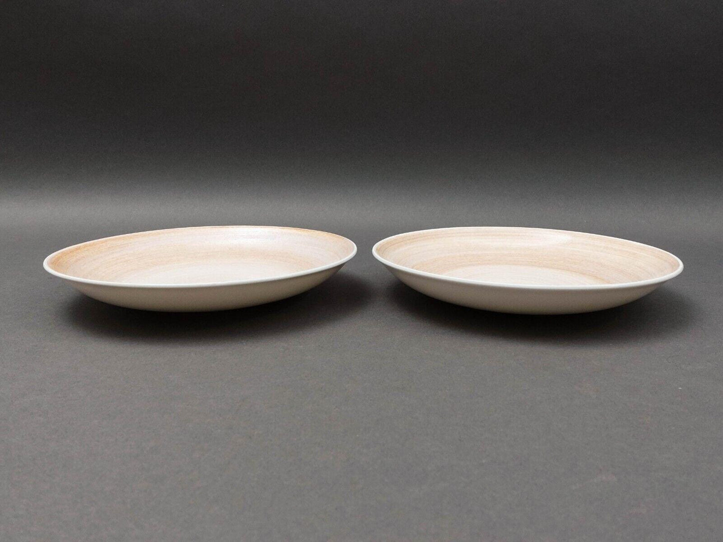 Royal Crown Derby Studio Glaze Classic Vanilla Taupe 8 5/8" Pasta Bowl Set Of 2