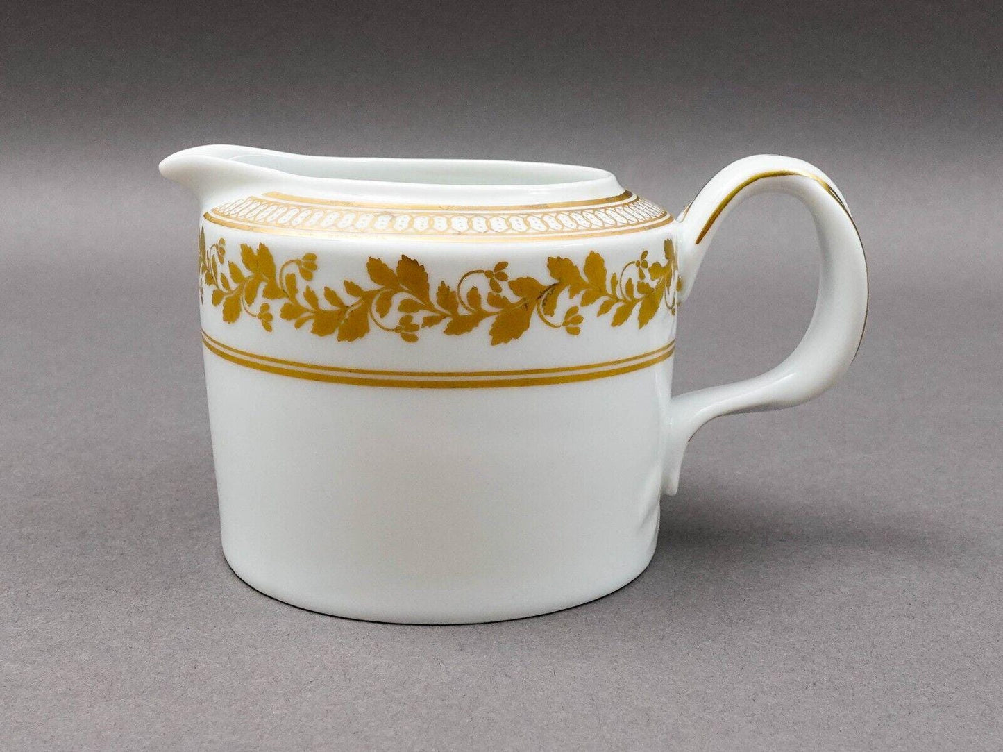 Vista Alegre Portugal Anna White & Gold Porcelain Lidded Creamer Milk Jug