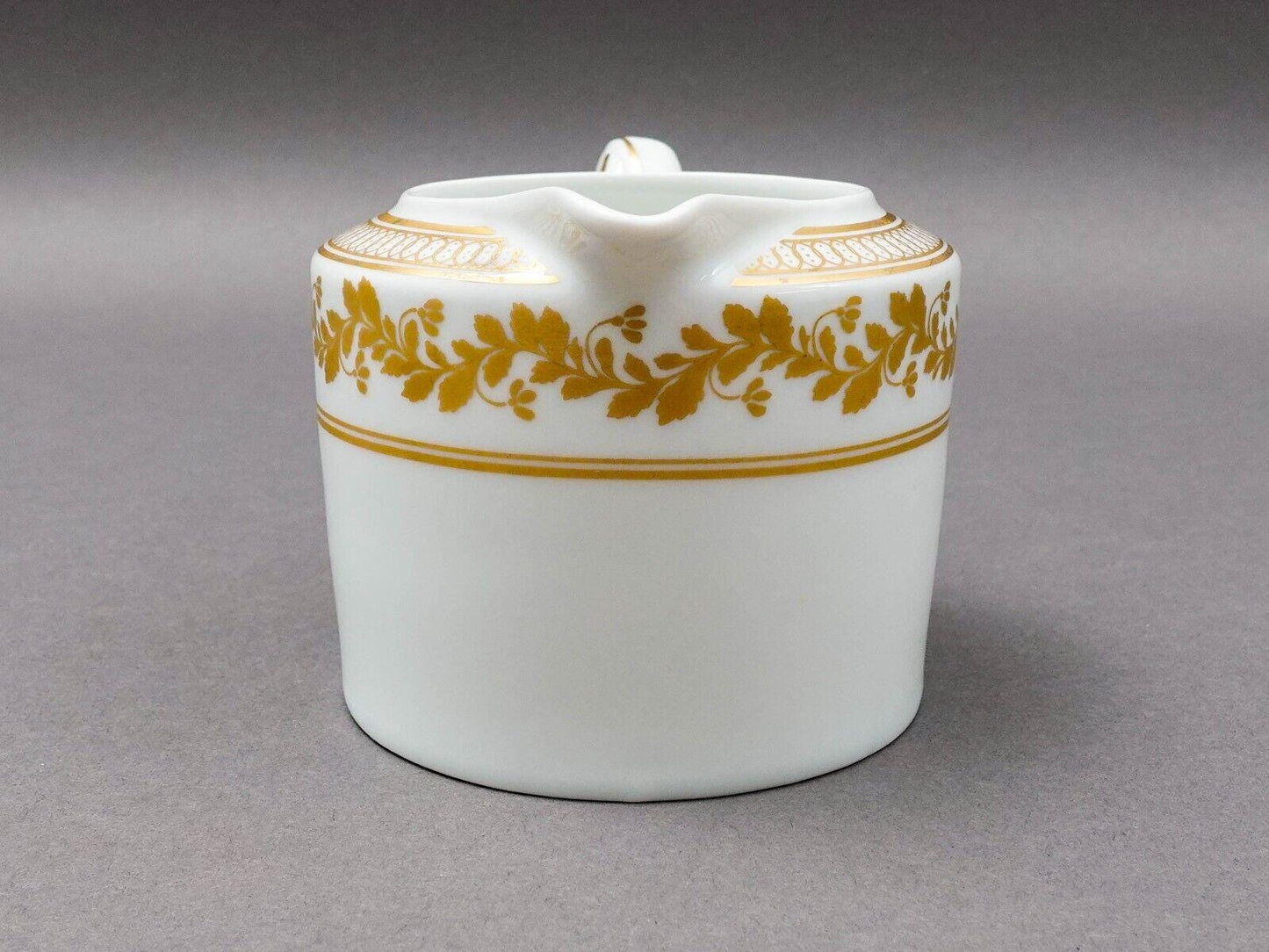 Vista Alegre Portugal Anna White & Gold Porcelain Lidded Creamer Milk Jug