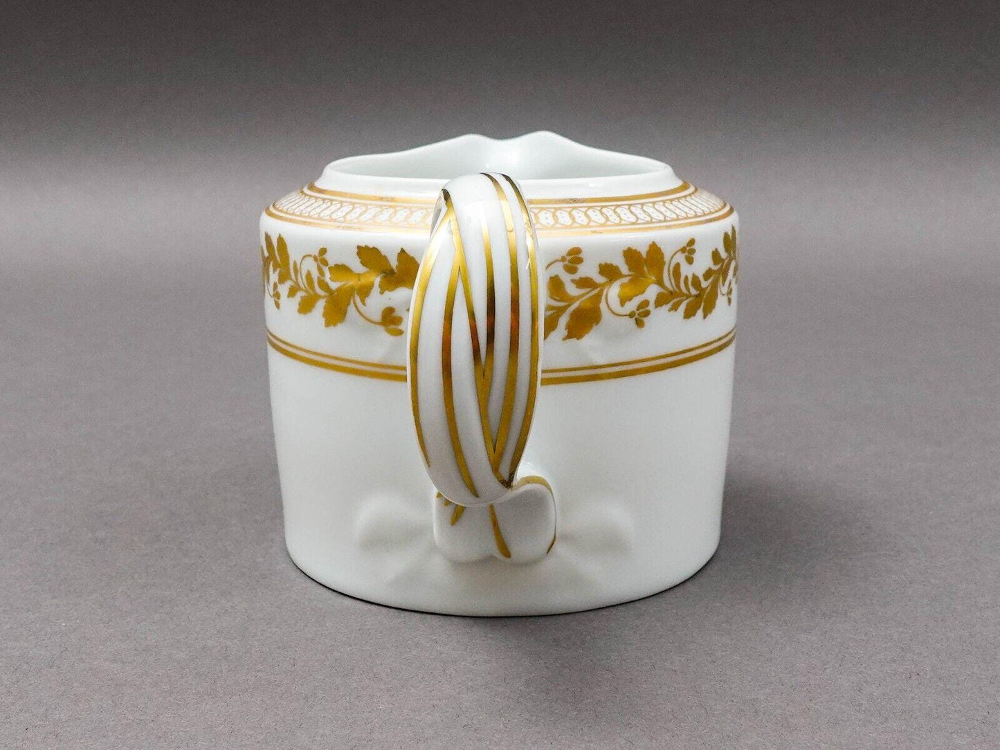 Vista Alegre Portugal Anna White & Gold Porcelain Lidded Creamer Milk Jug