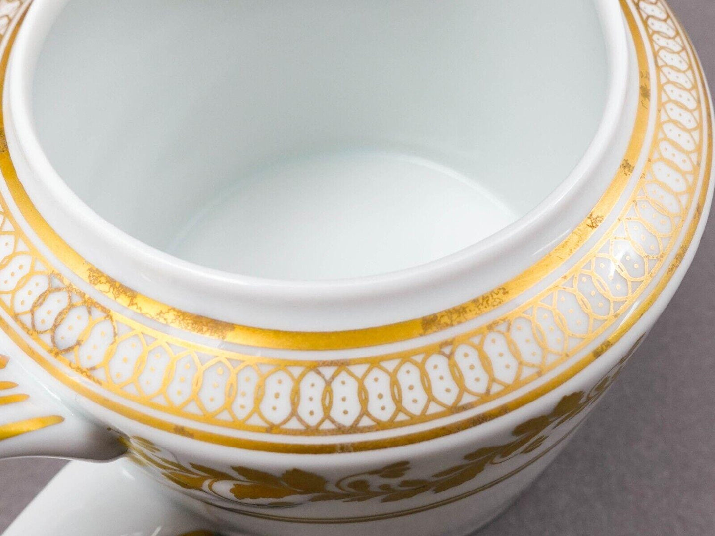 Vista Alegre Portugal Anna White & Gold Porcelain Lidded Creamer Milk Jug