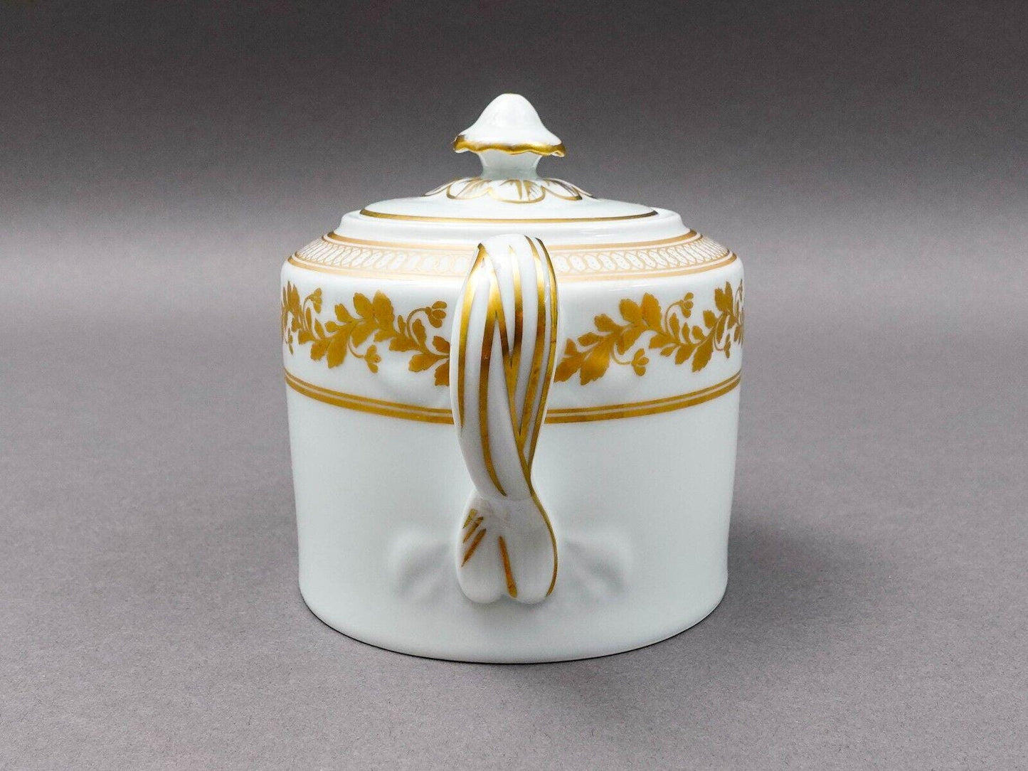 Vista Alegre Portugal Anna White & Gold Porcelain Lidded Sugar Bowl