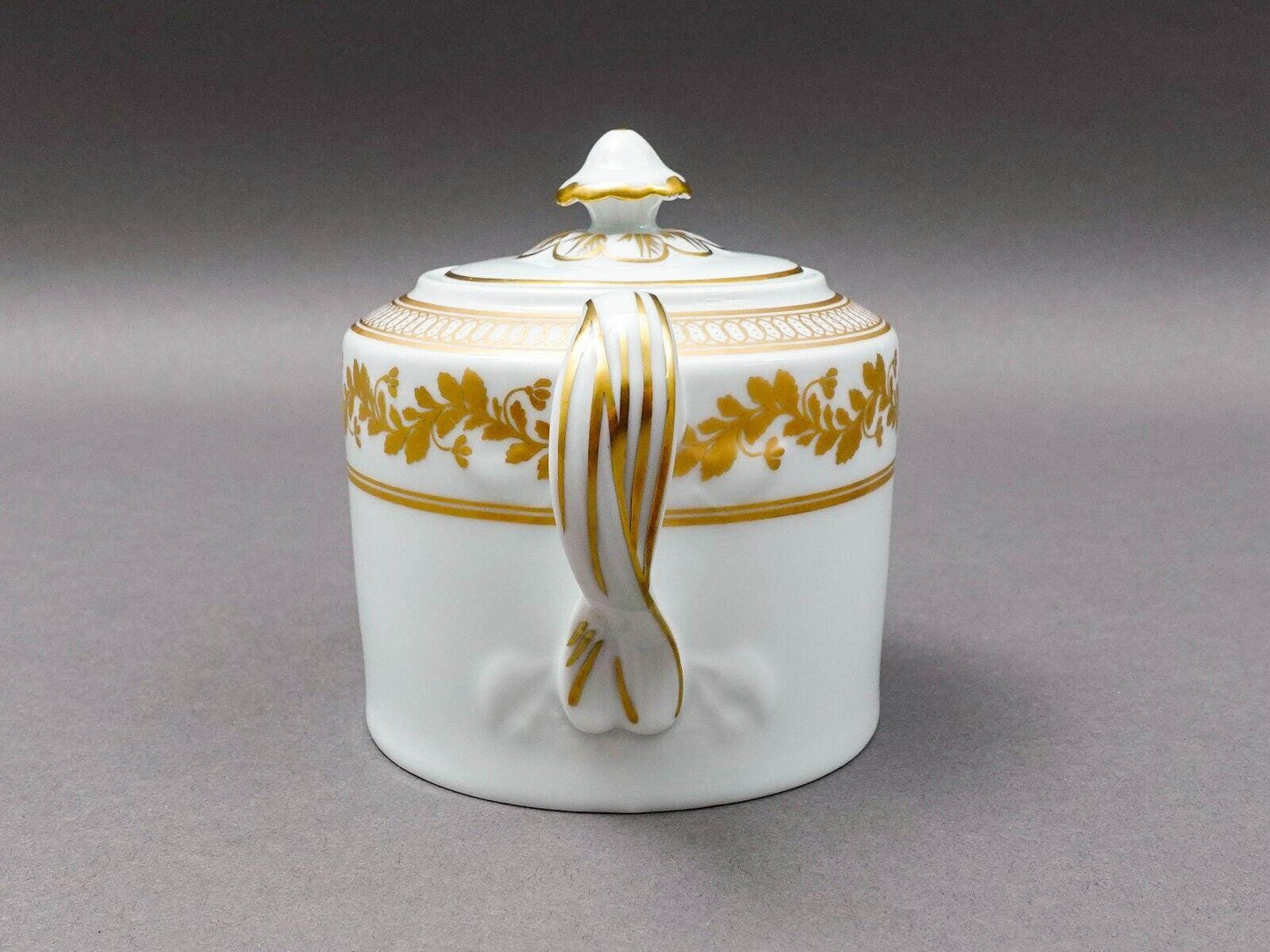 Vista Alegre Portugal Anna White & Gold Porcelain Lidded Sugar Bowl