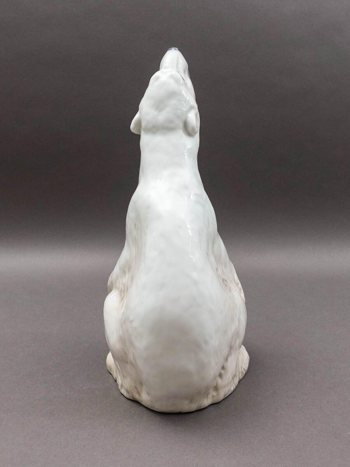 Royal Copenhagen Denmark #502 Porcelain Roaring Polar Bear Figure Sculpture 13"