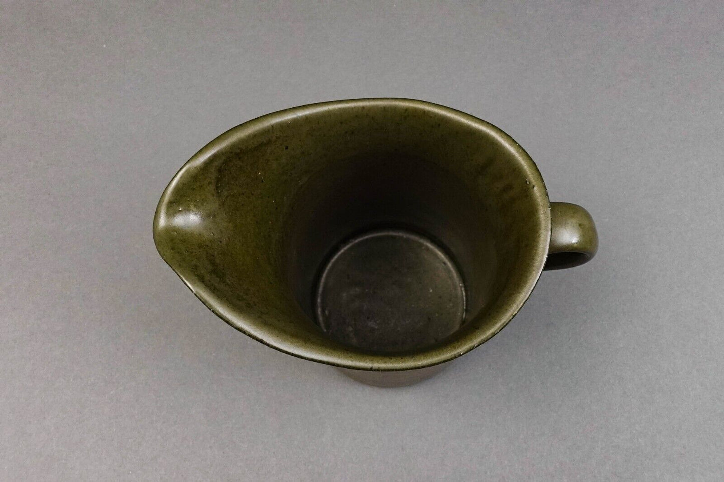 Chinese Carved Spinach Jade Carved Small Handled Pitcher