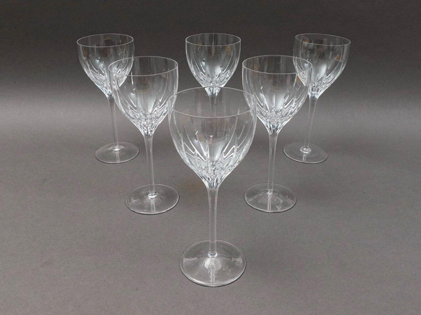 Miller Rogaska Crystal Stemware Soho 8 1/8" Wine Water Goblet Glasses Set Of 6