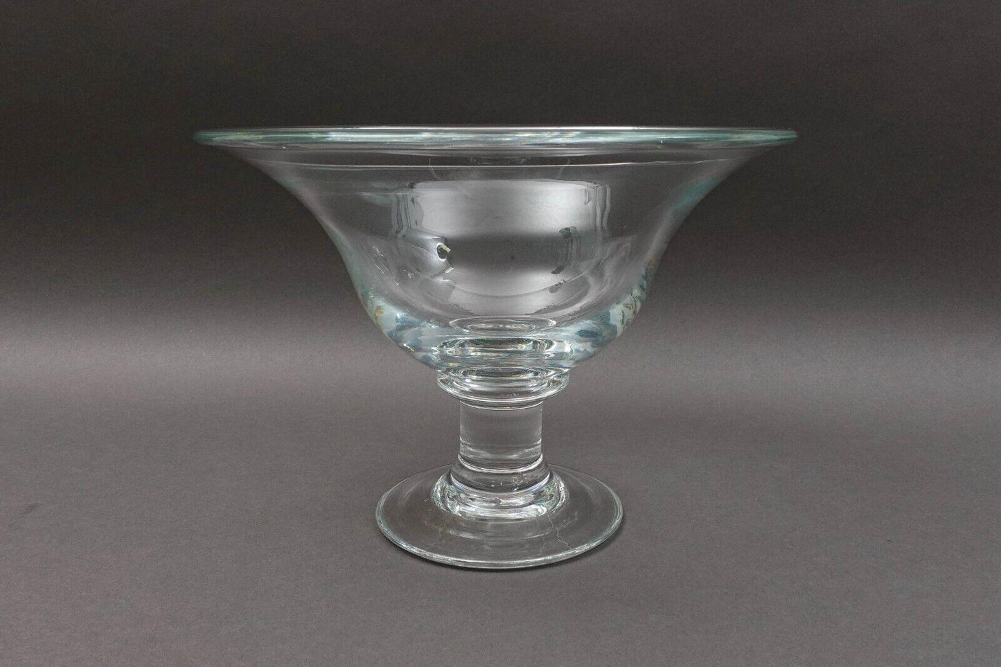 Simon Pearce Shelburne Glass Large 13" Footed Pedestal Compote Centerpiece Bowl