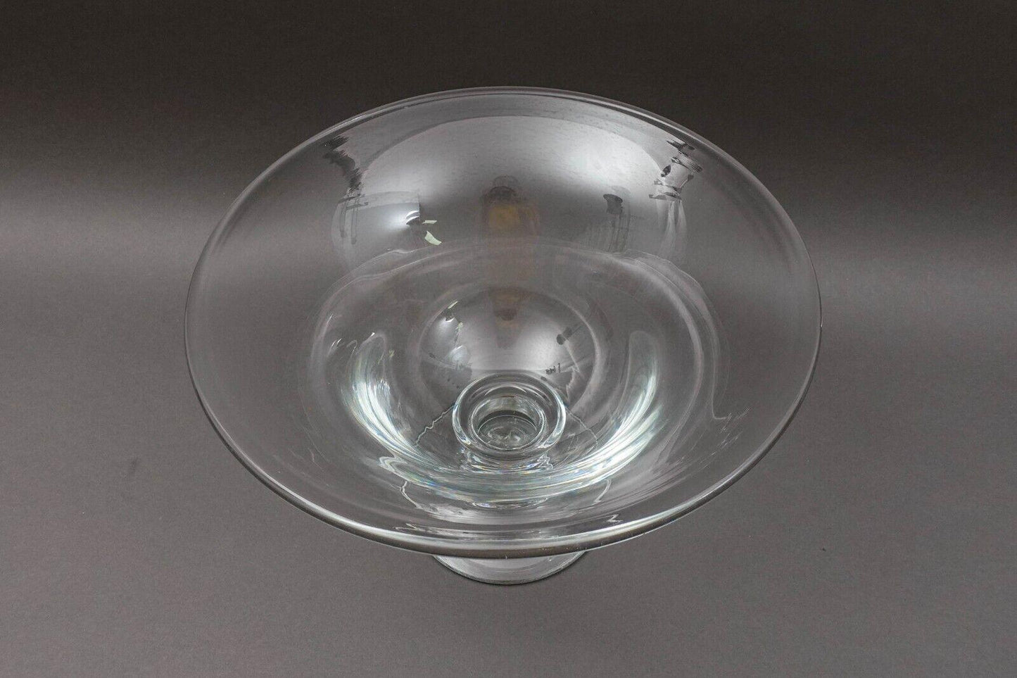Simon Pearce Shelburne Glass Large 13" Footed Pedestal Compote Centerpiece Bowl