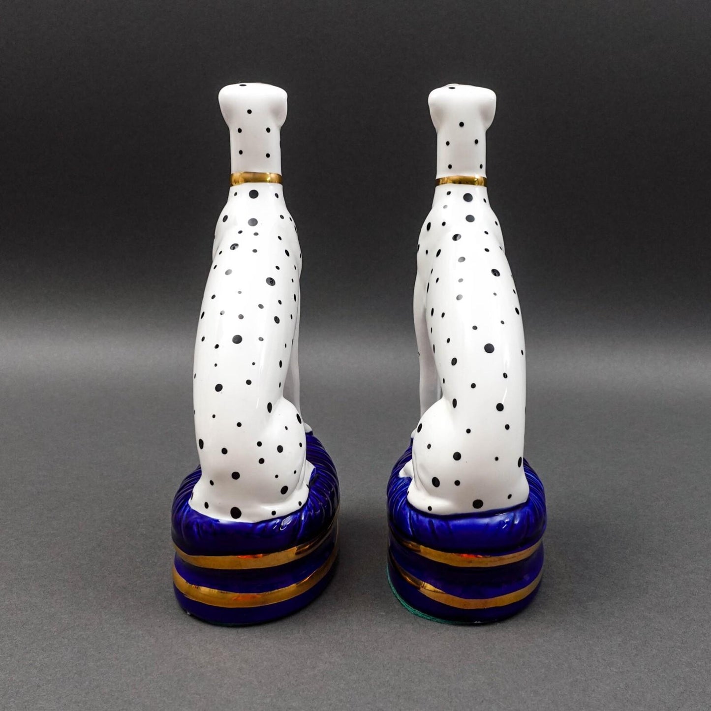 Fitz & Floyd Staffordshire Style Dalmation Dog Porcelain Bookends Figurines Pair