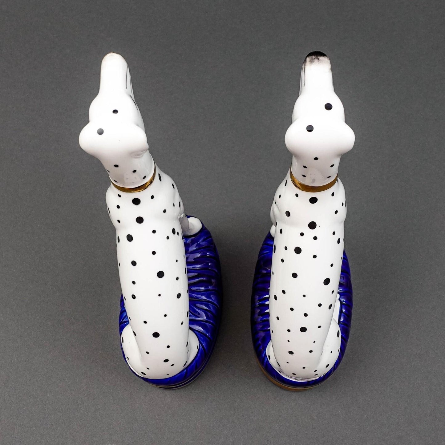 Fitz & Floyd Staffordshire Style Dalmation Dog Porcelain Bookends Figurines Pair
