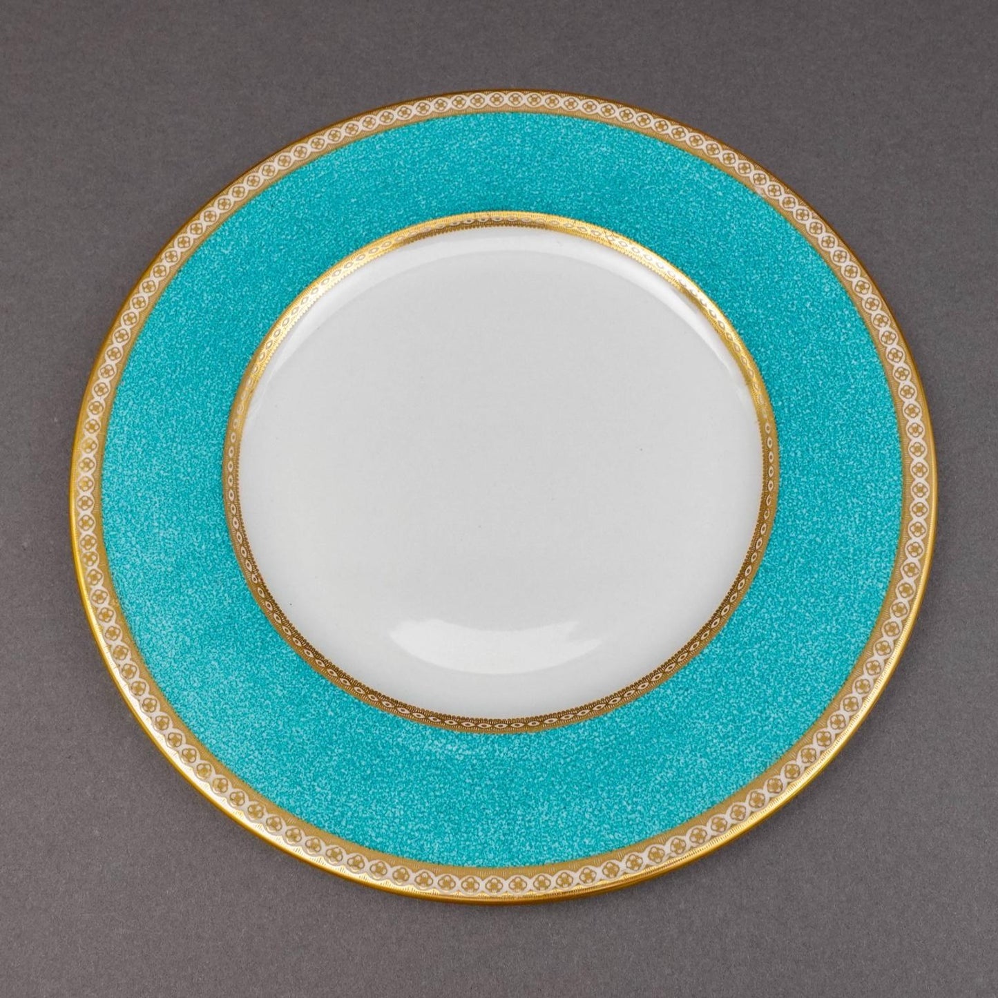 Wedgwood England Ulander Powder Turquoise 10 1/2" Dinner Plate Set Of 4