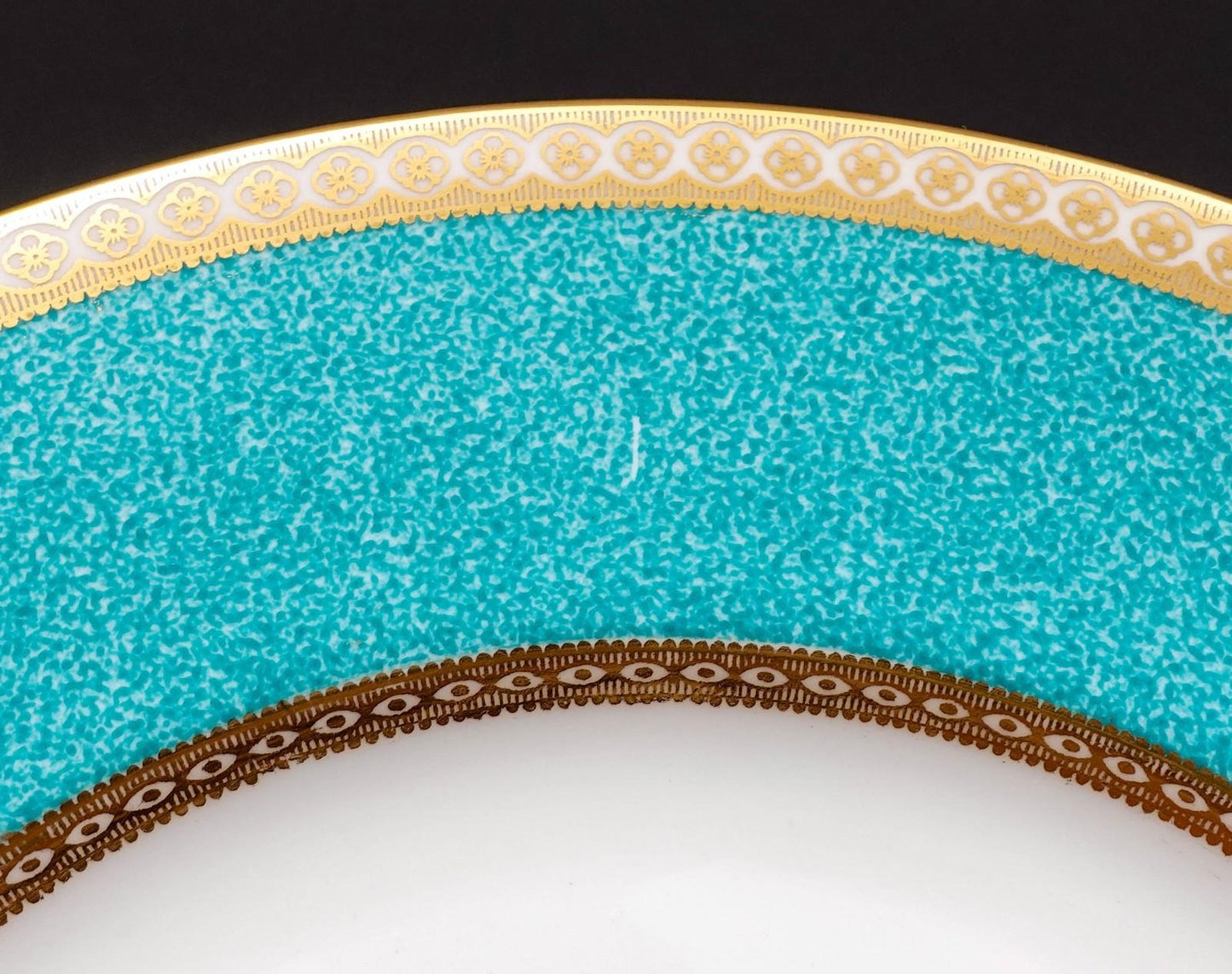 Wedgwood England Ulander Powder Turquoise 10 1/2" Dinner Plate Set Of 4