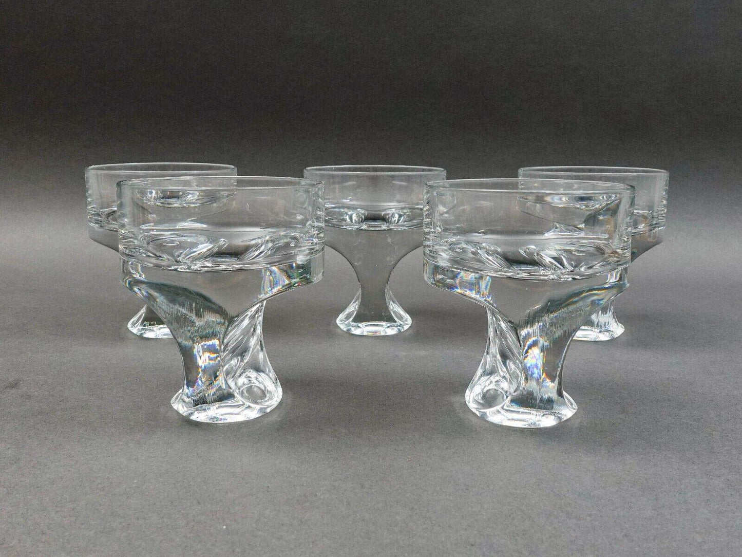 Taddei Sestini For Kristall Krisla Arch 1970s Crystal Glasses Set Of 5
