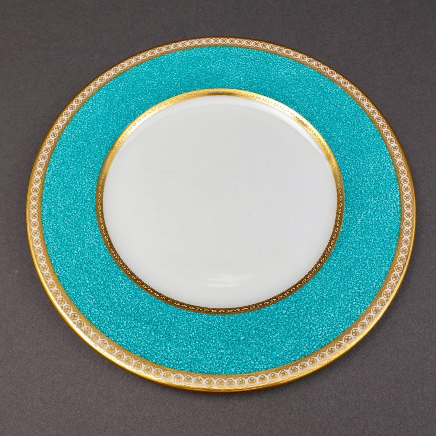 Wedgwood England Ulander Powder Turquoise 10 1/2" Dinner Plate Set Of 4