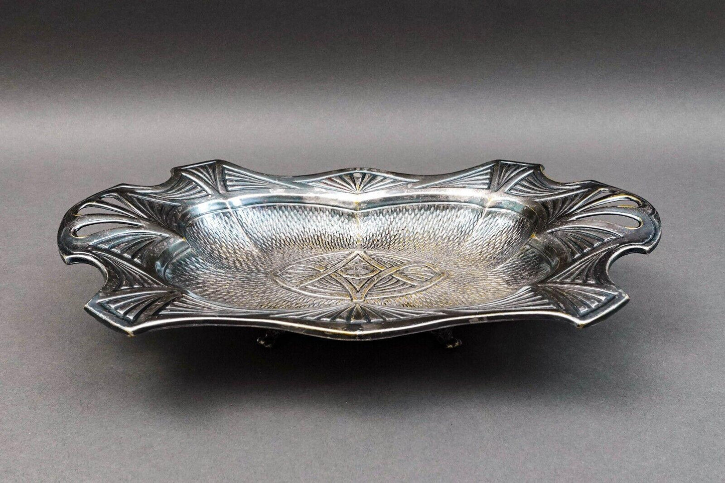 Fabr Wolska Pod Warszawa Poland Antique Silver Plate Serving Bowl Dish Tray