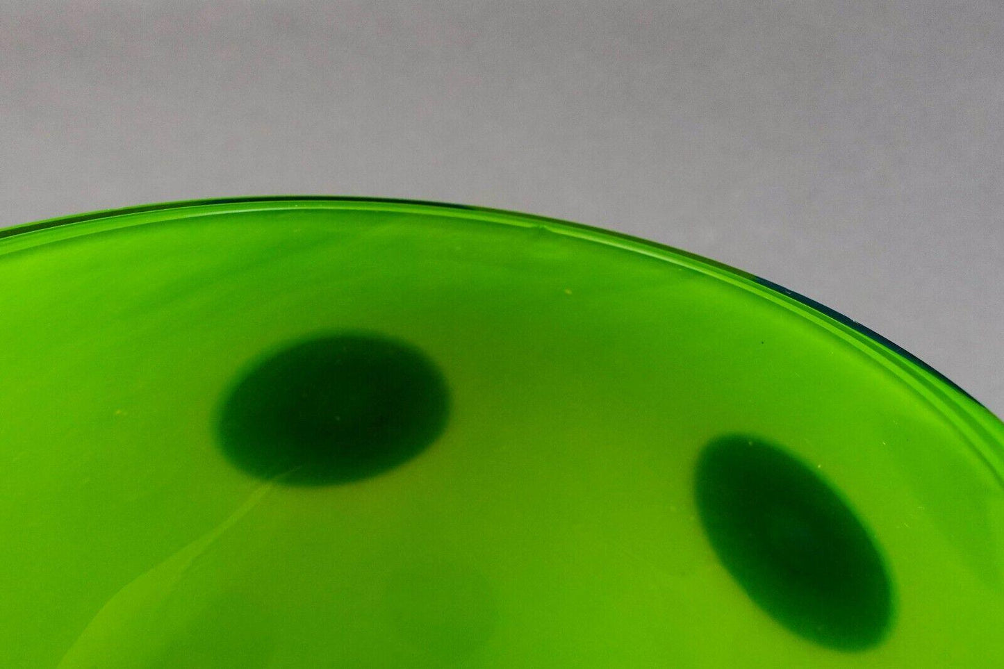 Shafaq Malik B.A.G. Czech Borovier & Toso Green Art Glass Pear Candy Jar (Read)