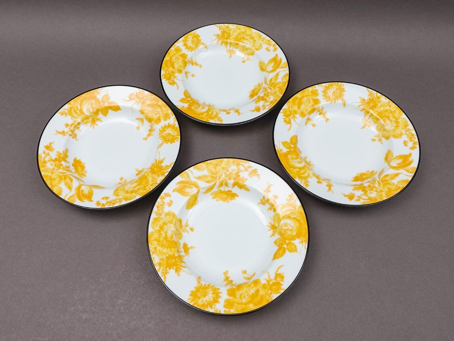 Bill Goldsmith Site Corot Limoges France Potpourri 8" Rimmed Soup Bowl Set Of 4